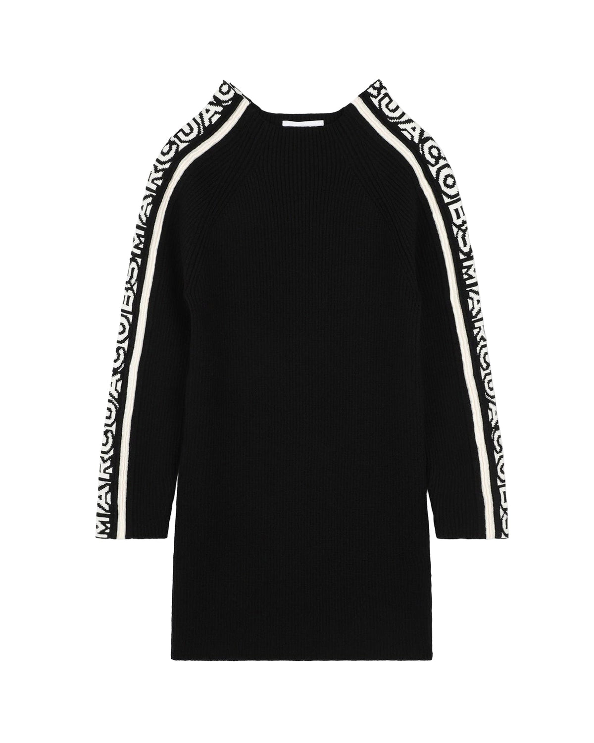 Robe col montant en coton - Black