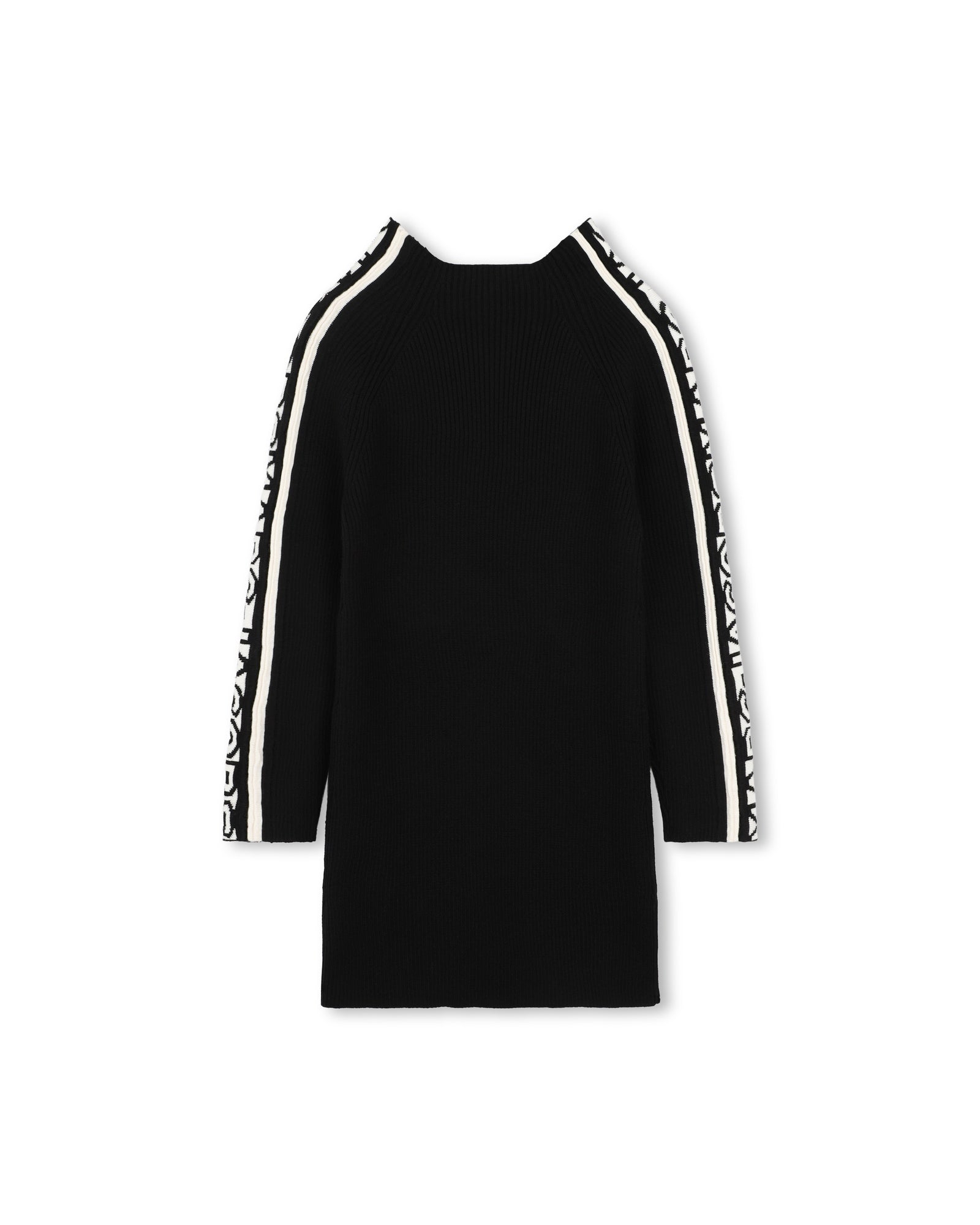 Robe col montant en coton - Black