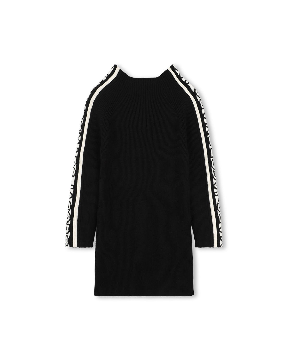 Robe col montant en coton - Black
