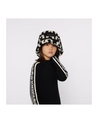 Robe col montant en coton - Black