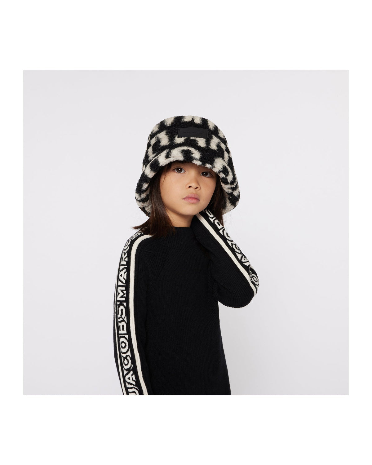 Robe col montant en coton - Black