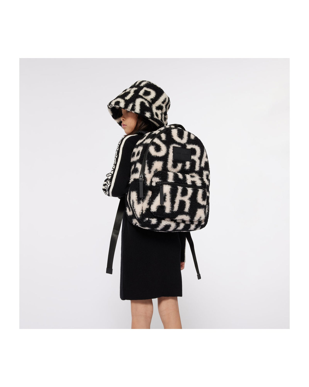 Robe col montant en coton - Black