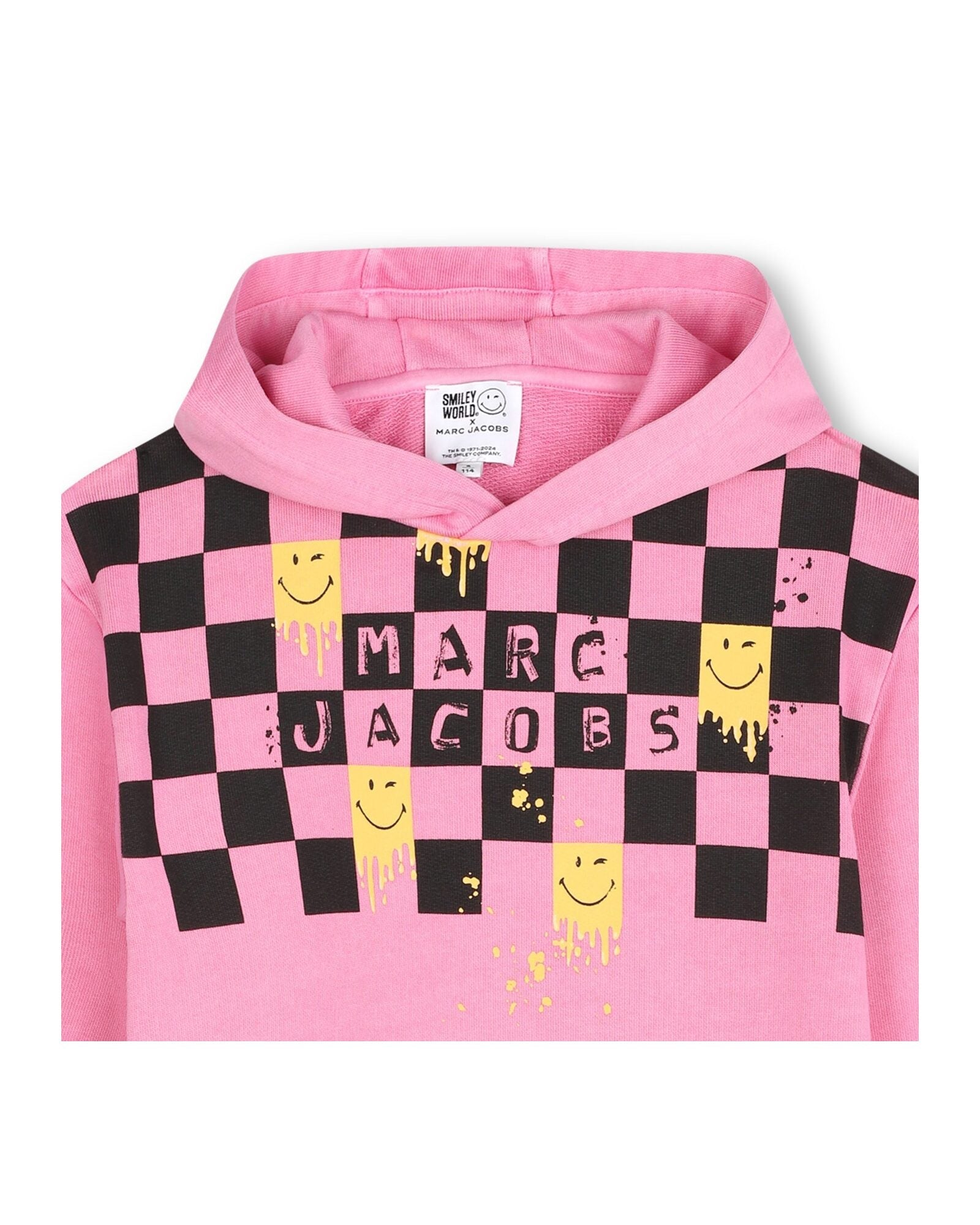 SmileyWorld fleece hoodie - Dark Pink