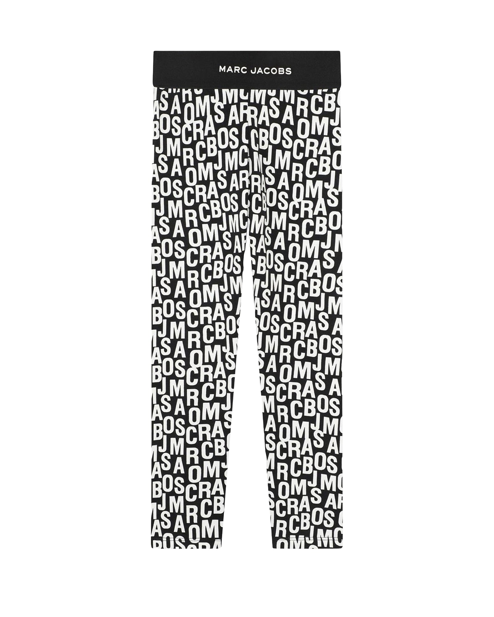 Legging monogramme bicolore en coton - Black