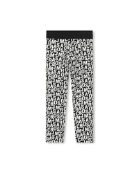 Legging monogramme bicolore en coton - Black