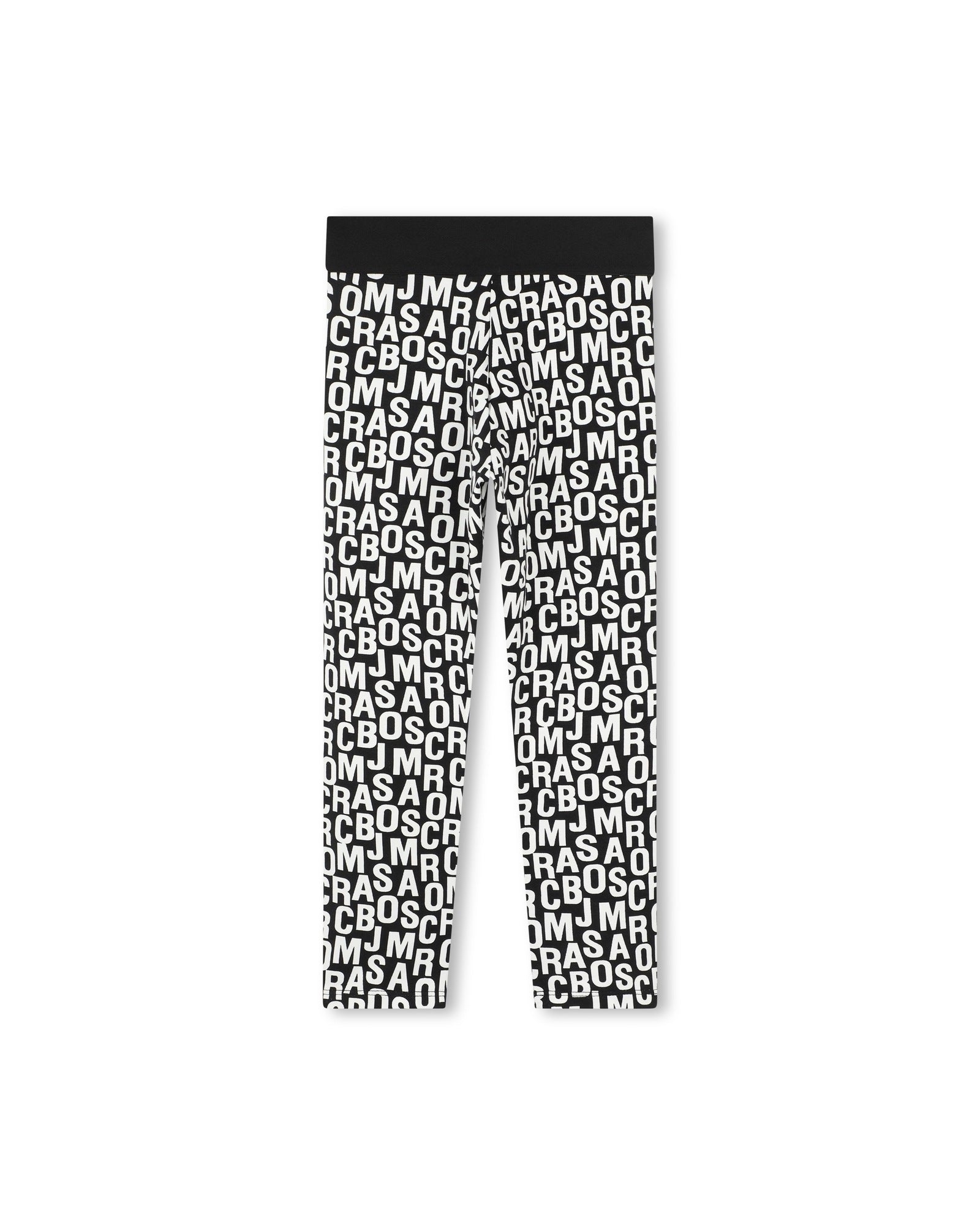 Legging monogramme bicolore en coton - Black