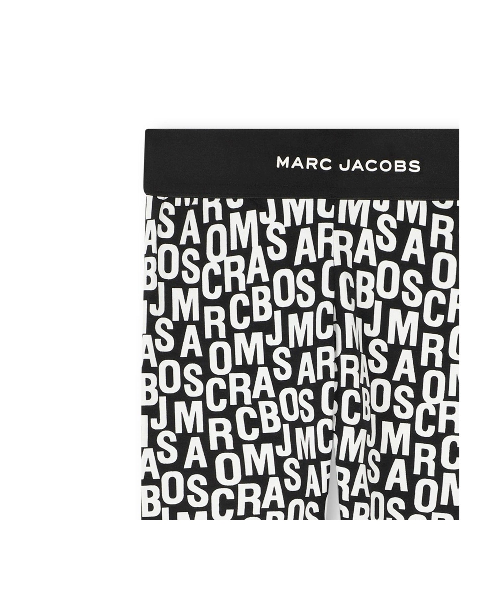 Legging monogramme bicolore en coton - Black