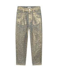 Pantalon jacquarnd en denim - New Gold