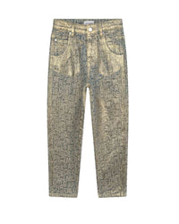 Pantalon jacquarnd en denim - New Gold