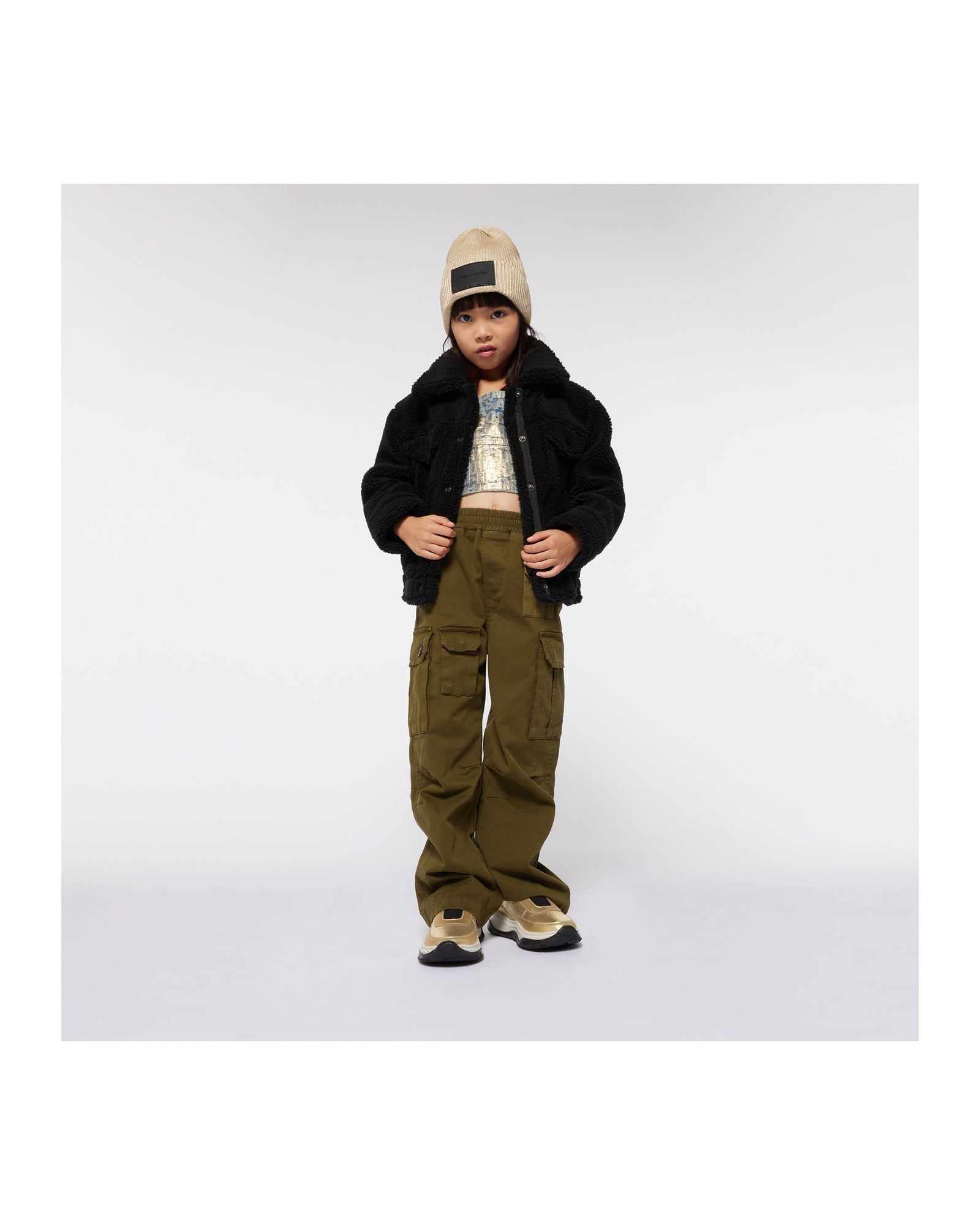 Pantalon multipoches en coton - Winter Moss