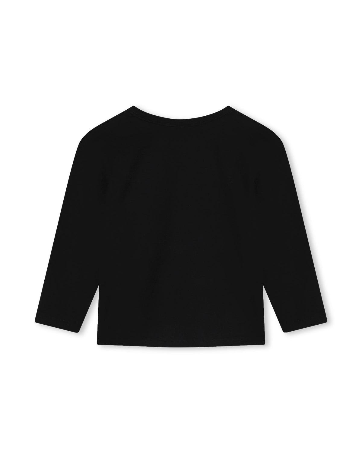 T-shirt à manches longues à strass en coton - Black