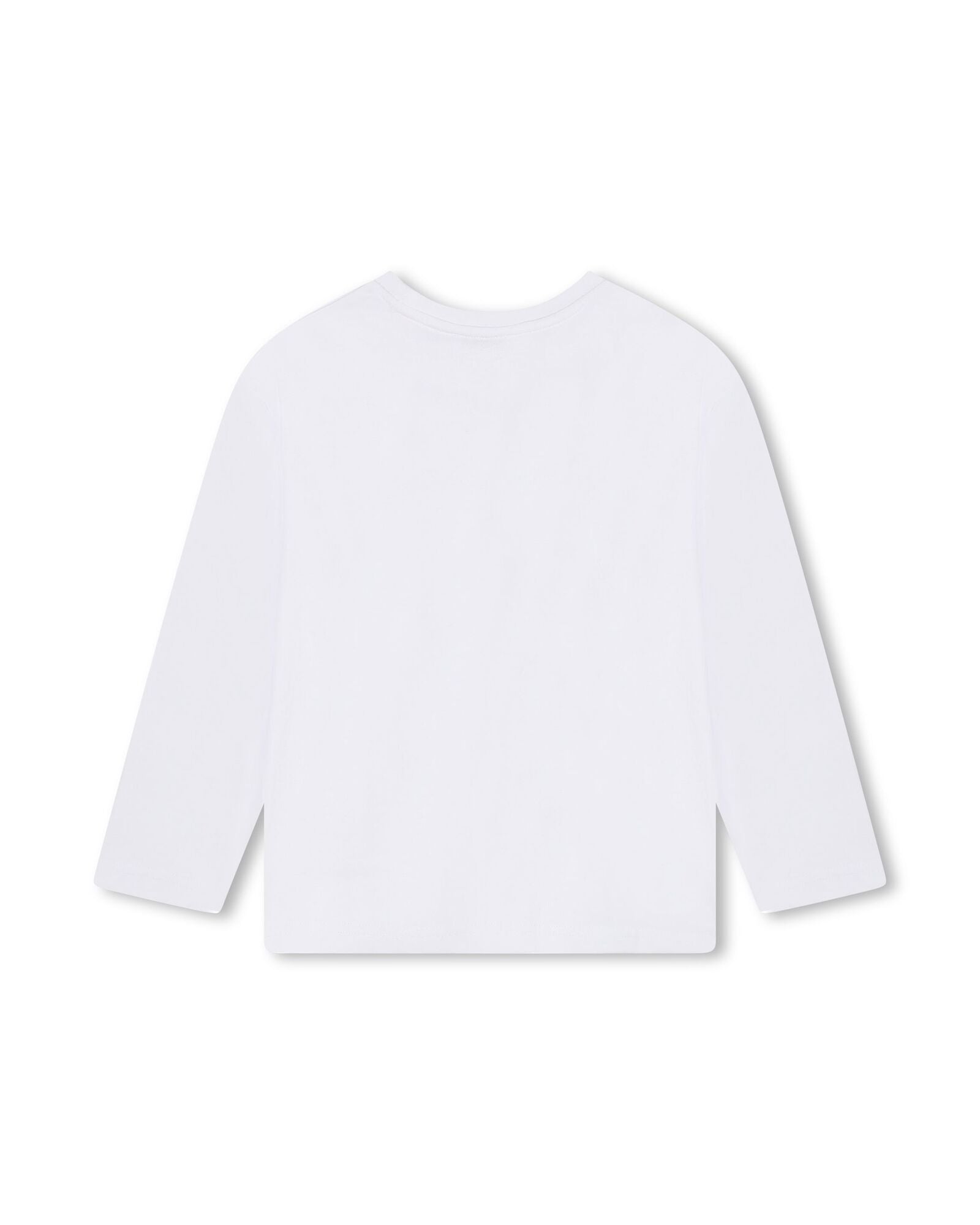 T-shirt à manches longues à strass en coton - Blanc