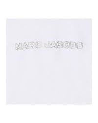 T-shirt à manches longues à strass en coton - Blanc