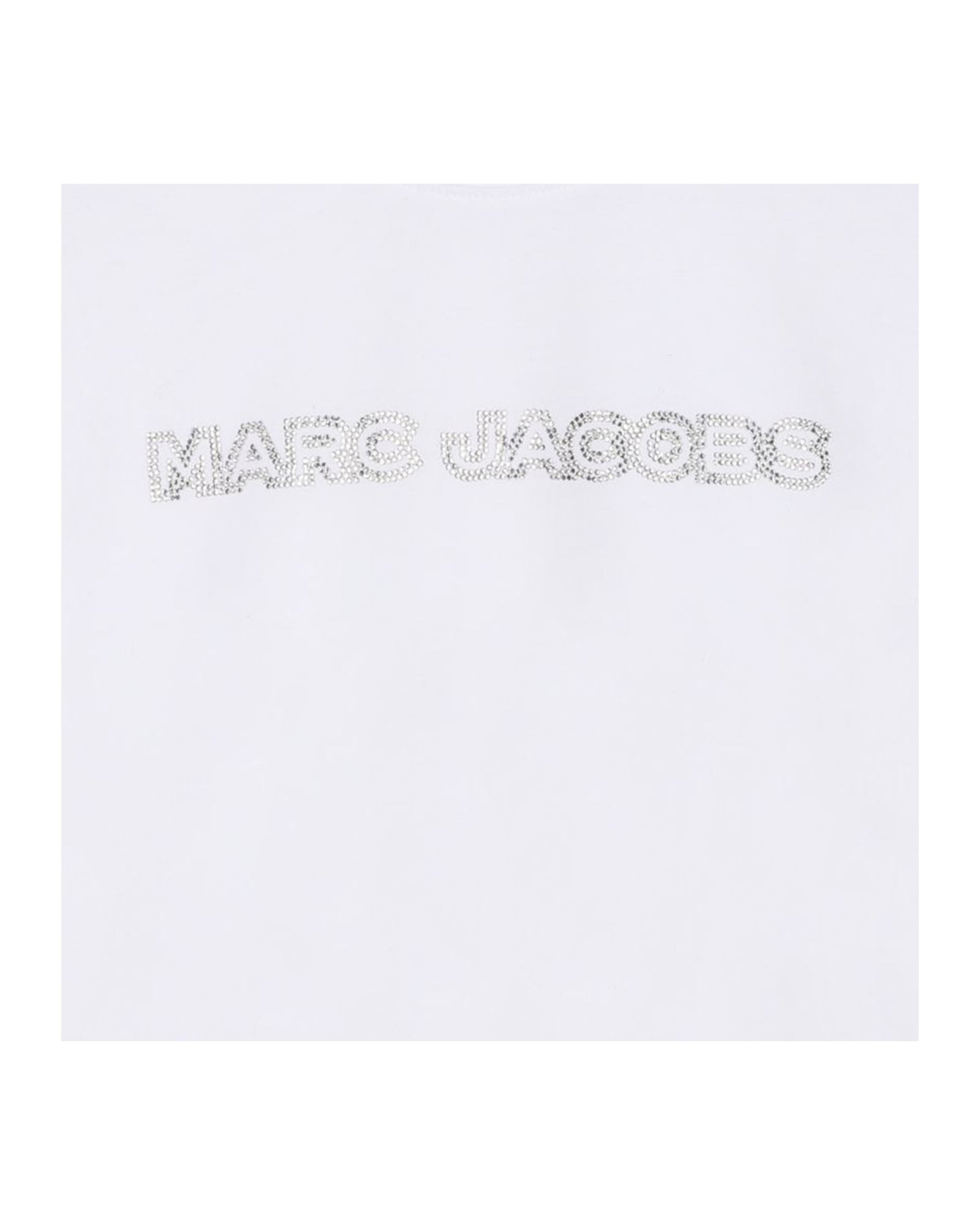 T-shirt à manches longues à strass en coton - Blanc