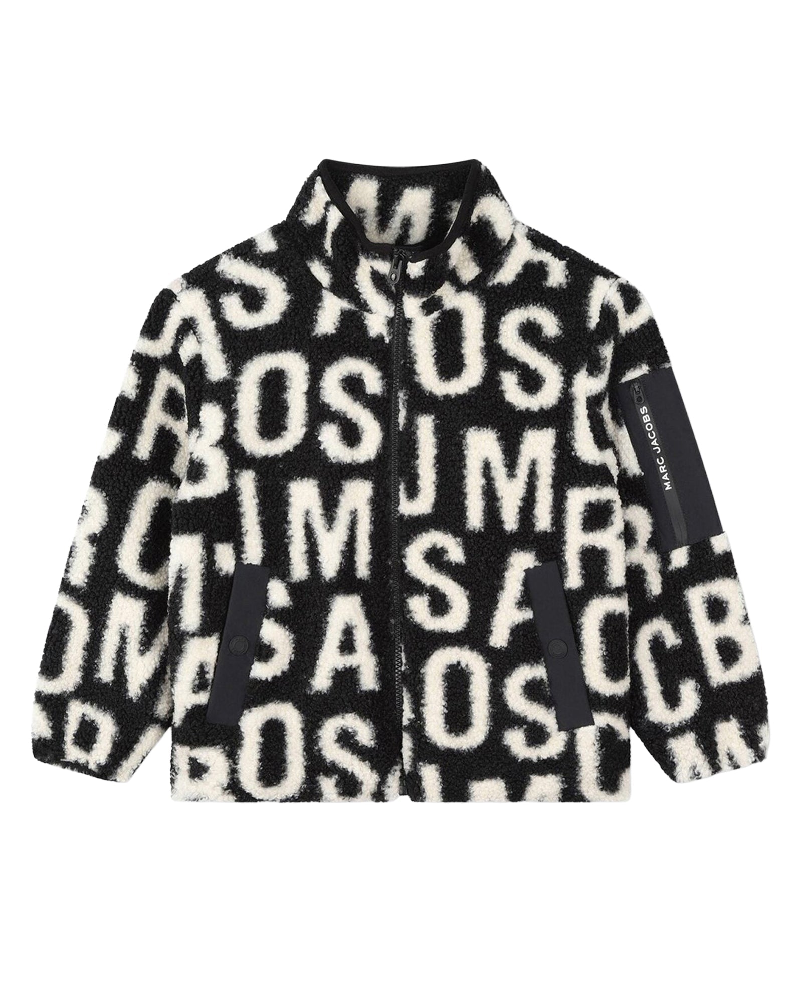 Two-tone monogrammed cardigan - Black
