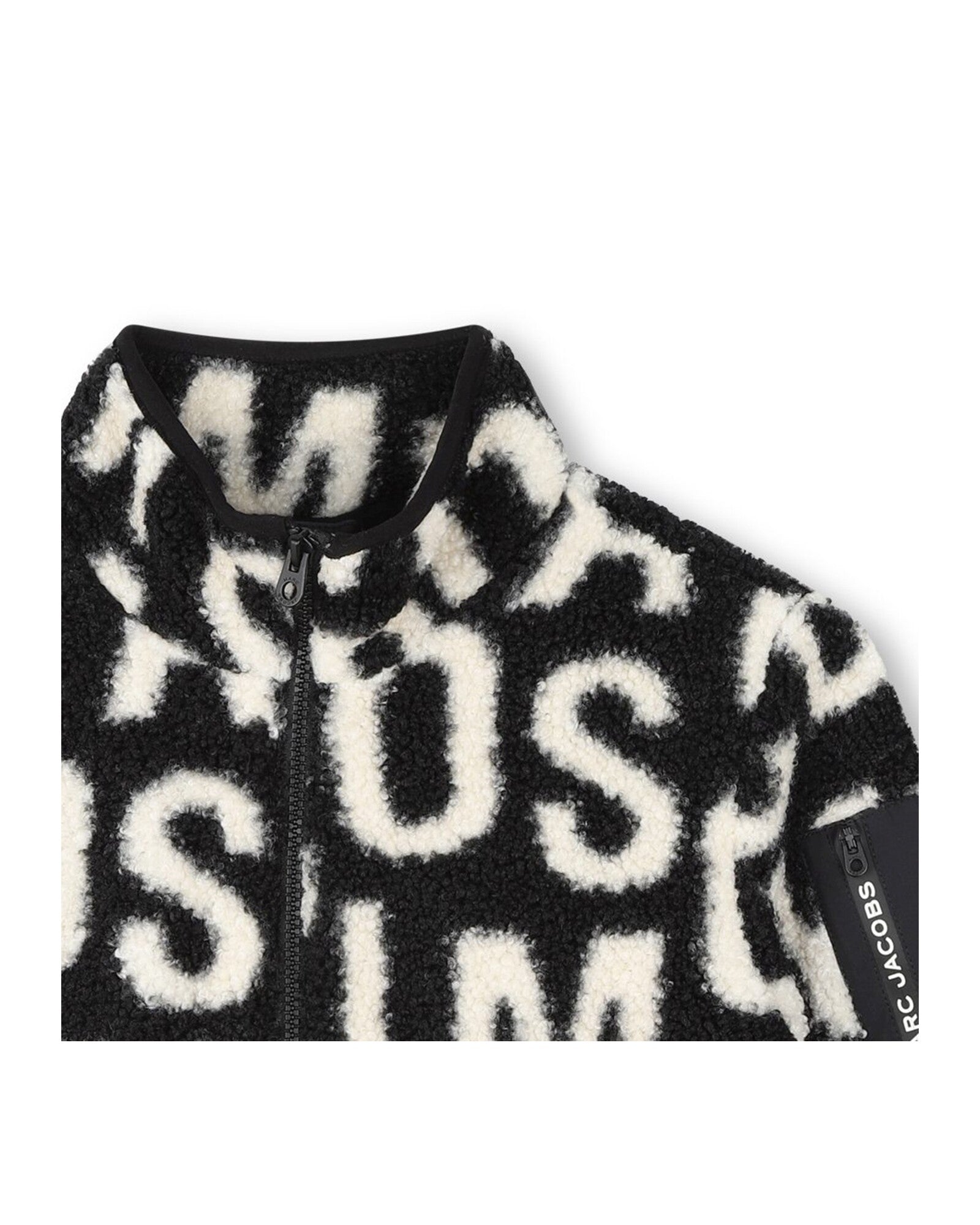 Two-tone monogrammed cardigan - Black