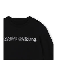 Sweatshirt à logo à strass en coton - Black