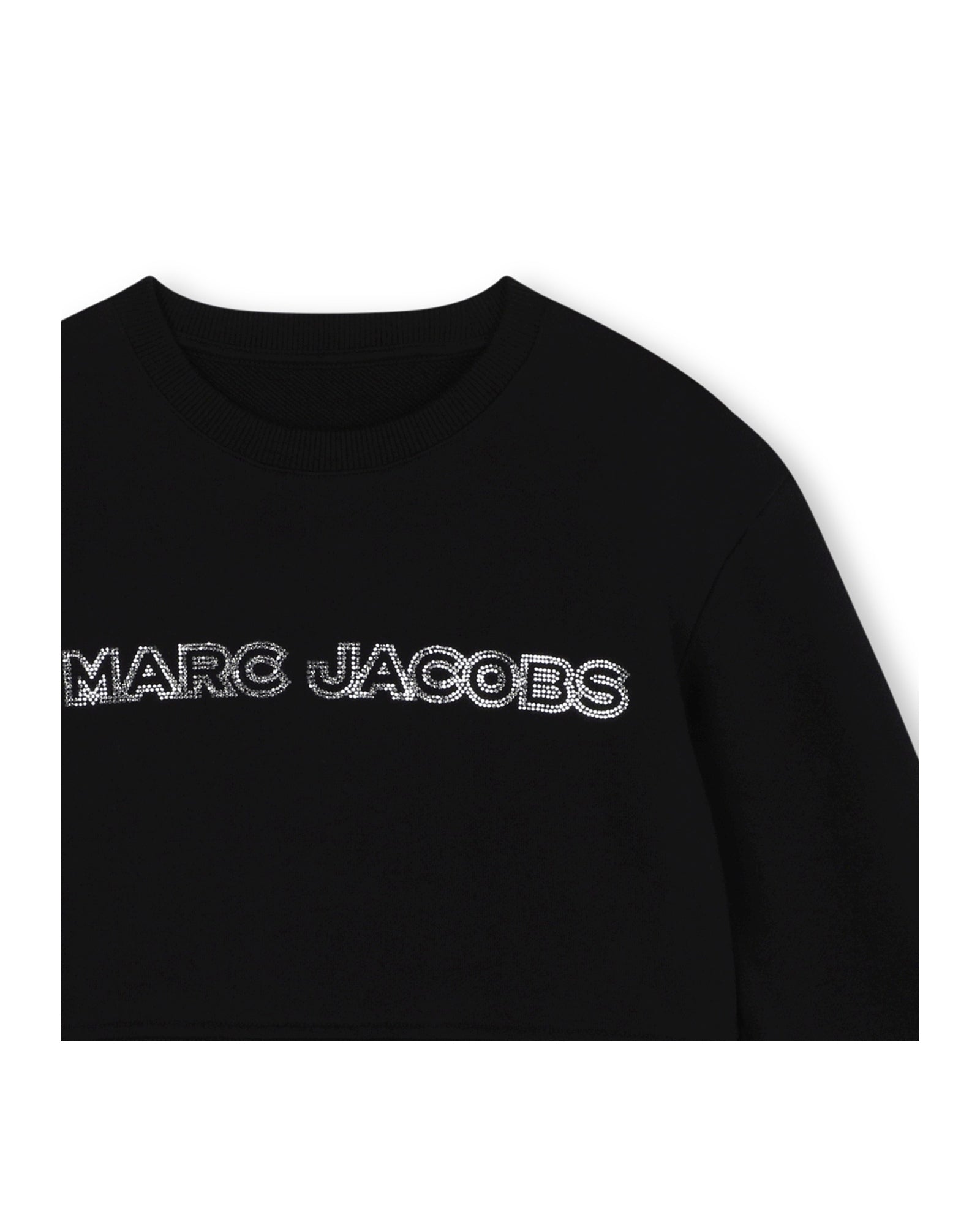 Sweatshirt à logo à strass en coton - Black