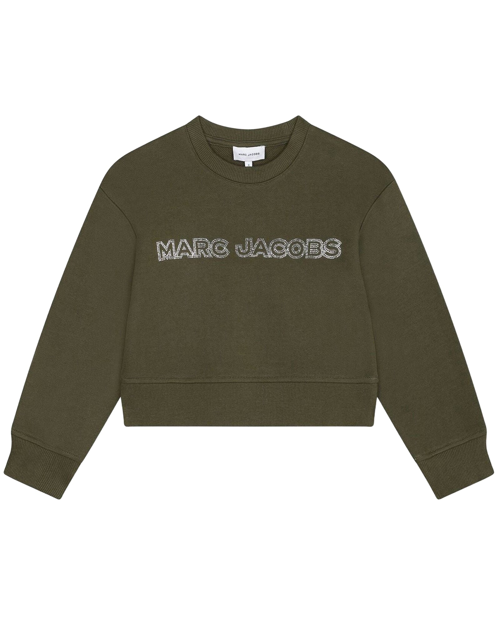 Sweatshirt à logo à strass en coton - Winter Moss