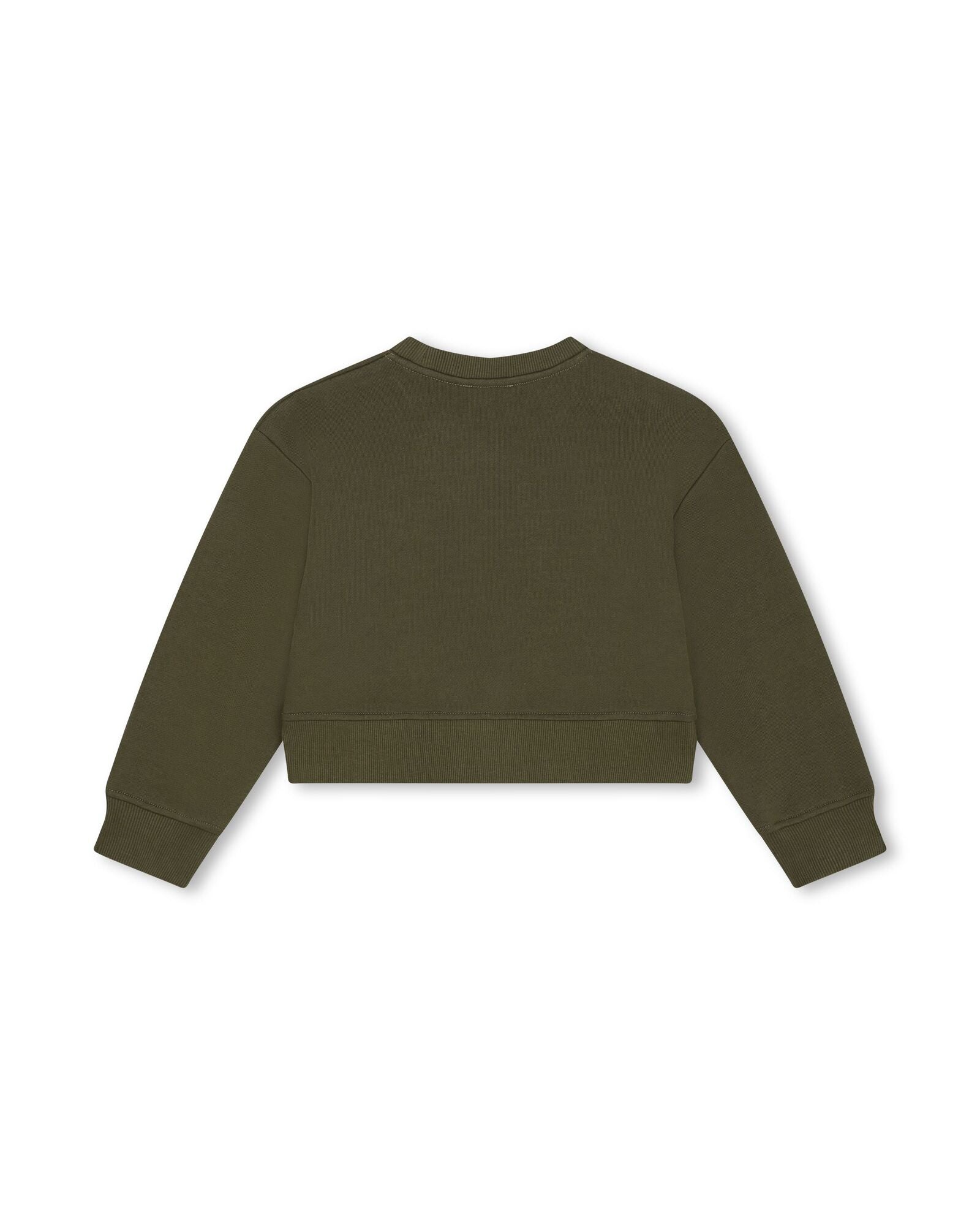 Sweatshirt à logo à strass en coton - Winter Moss