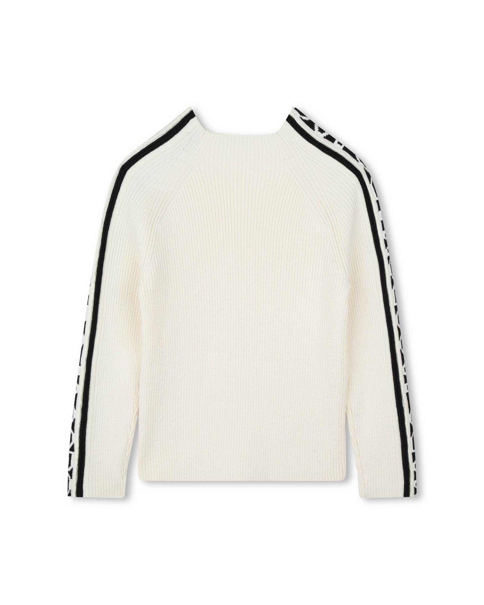 Pull col montant en coton - Ivoire Past