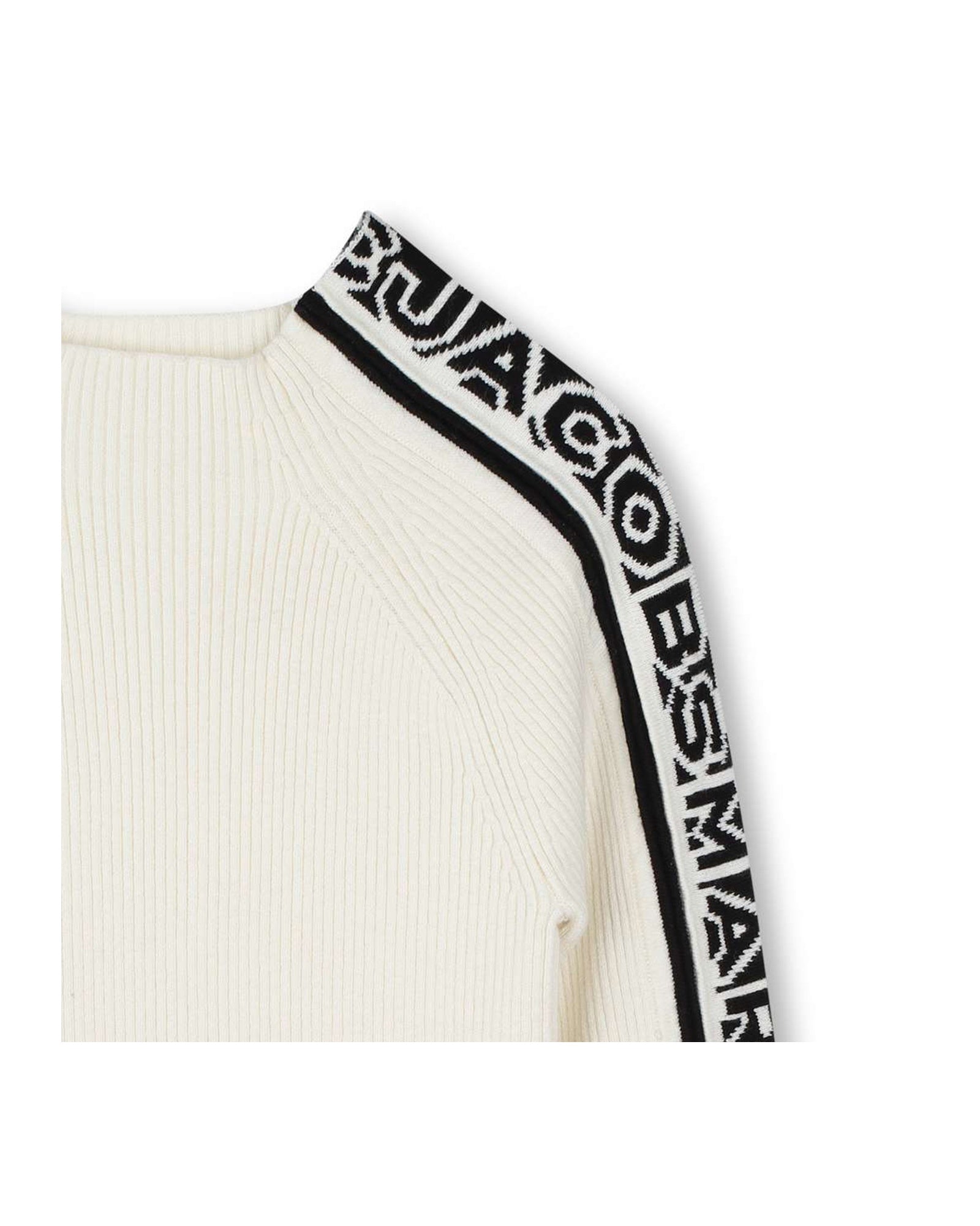 Pull col montant en coton - Ivoire Past
