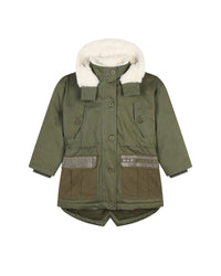 Parka à capuche doublée en polaire - Winter Moss