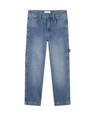 Adjustable denim trousers - Denim Blue
