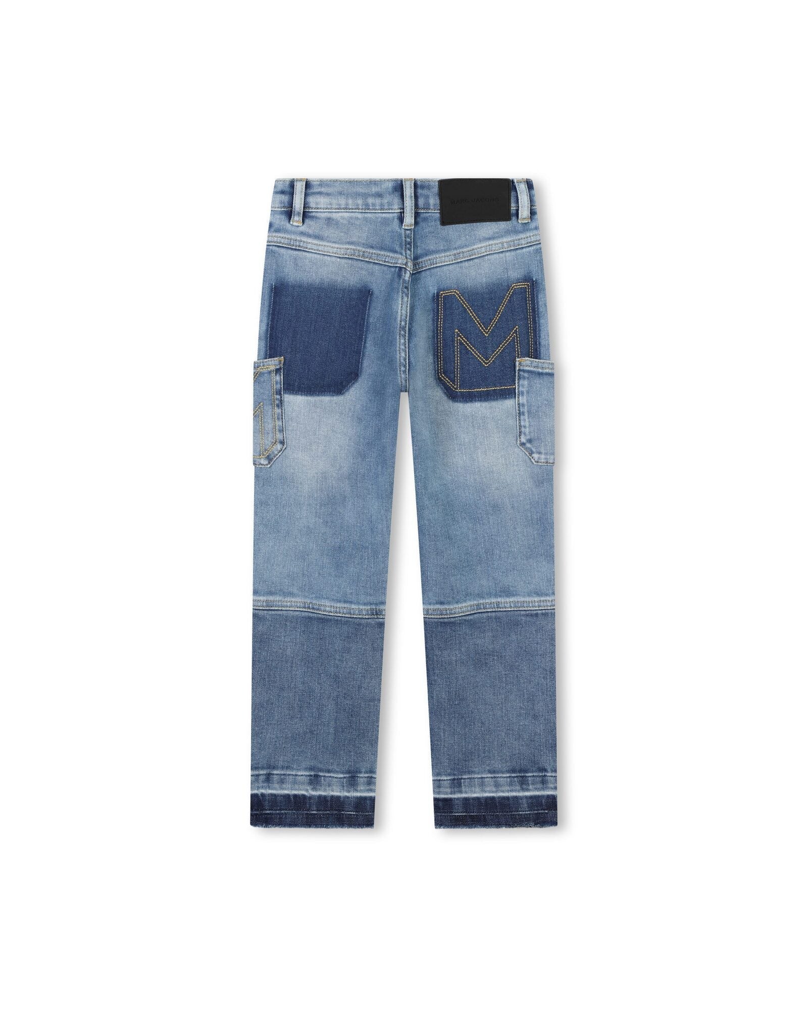 Pantalon ajustable en denim effet usé - Denim Blue