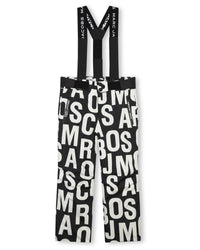 Pantalon de ski à bretelles imprimé monogramme - Black