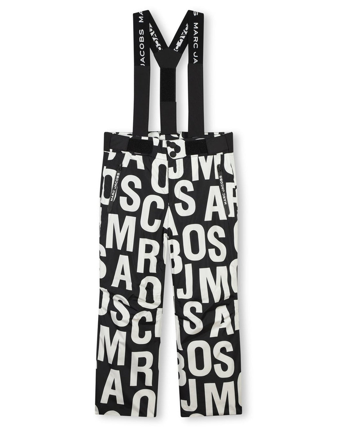 Pantalon de ski à bretelles imprimé monogramme - Black