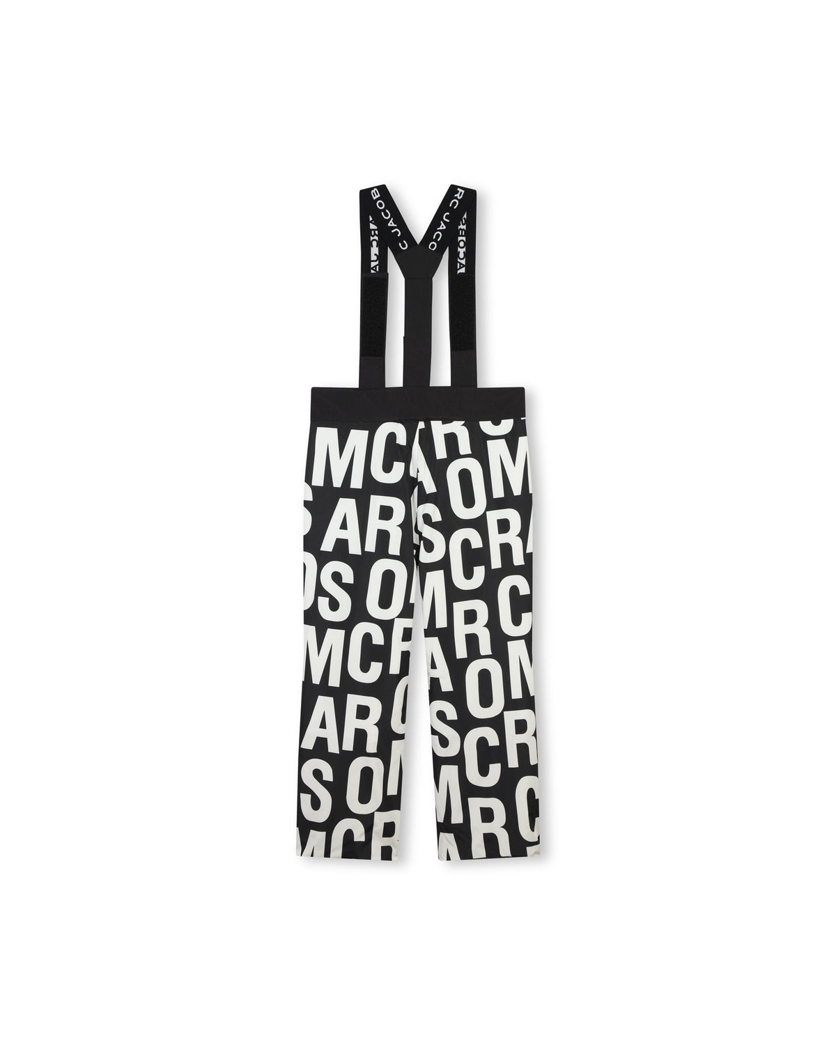 Pantalon de ski à bretelles imprimé monogramme - Black