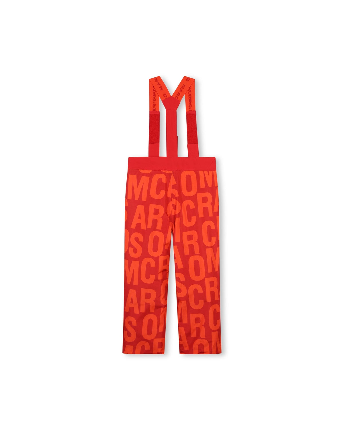 Pantalon de ski à bretelles imprimé monogramme - Coquelicot
