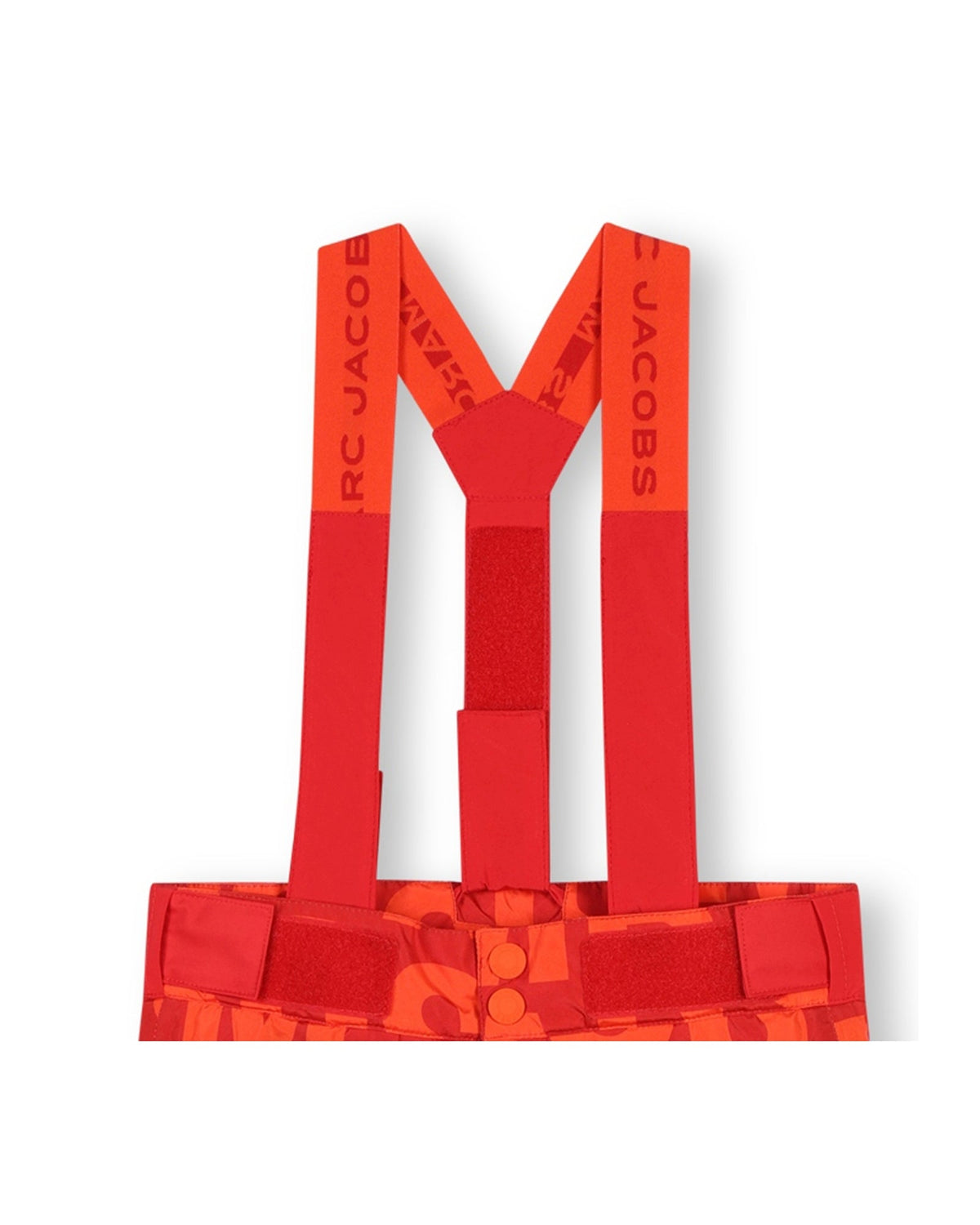 Pantalon de ski à bretelles imprimé monogramme - Coquelicot