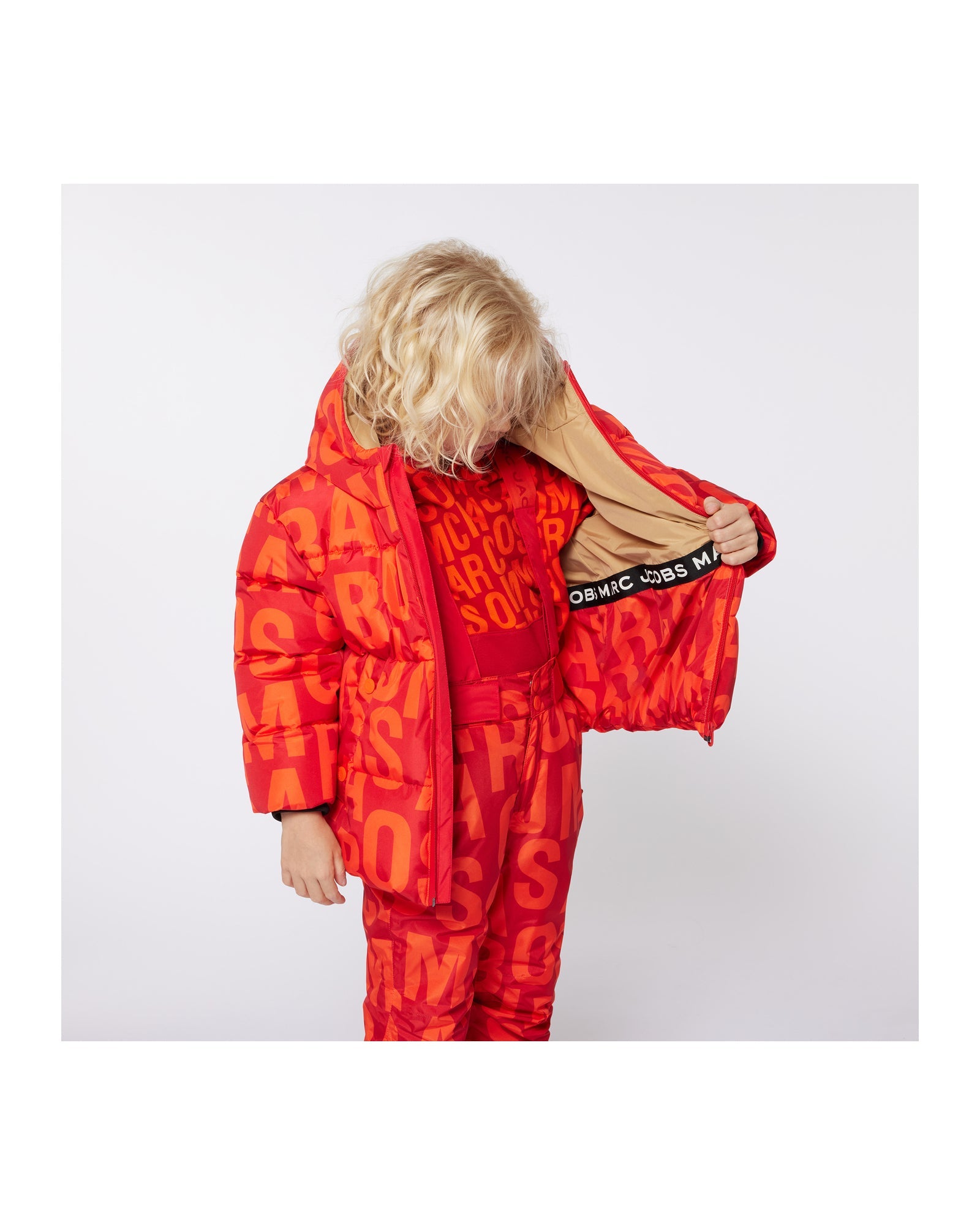 Ski trousers with monogram print straps - Poppy