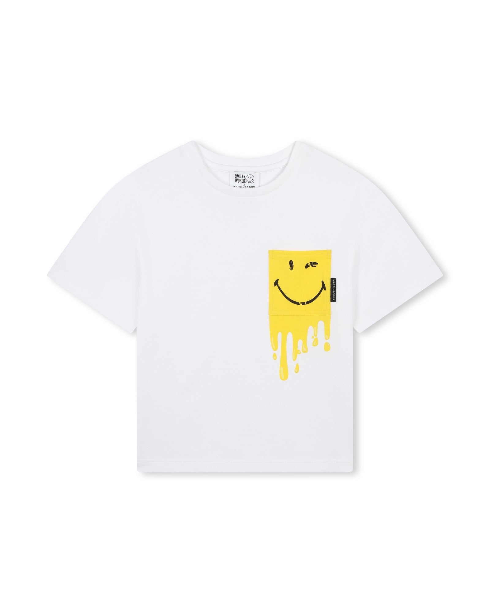 T-shirt Smiley à manches courtes en coton - Blanc
