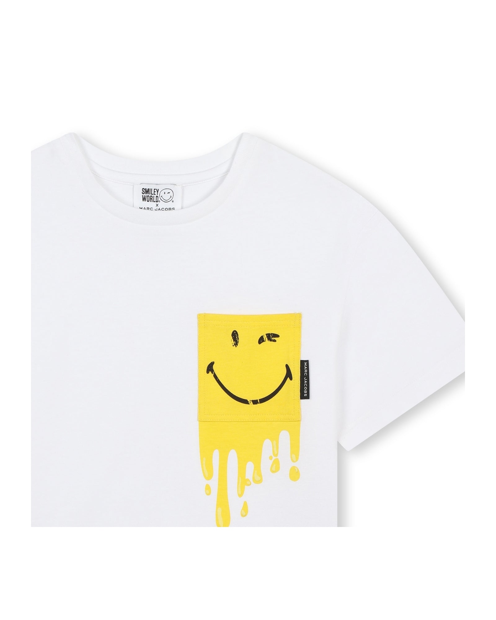 T-shirt Smiley à manches courtes en coton - Blanc