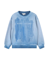 Sweatshirt Tie and Dye en molleton - Washblue