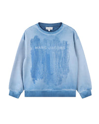 Sweatshirt Tie and Dye en molleton - Washblue