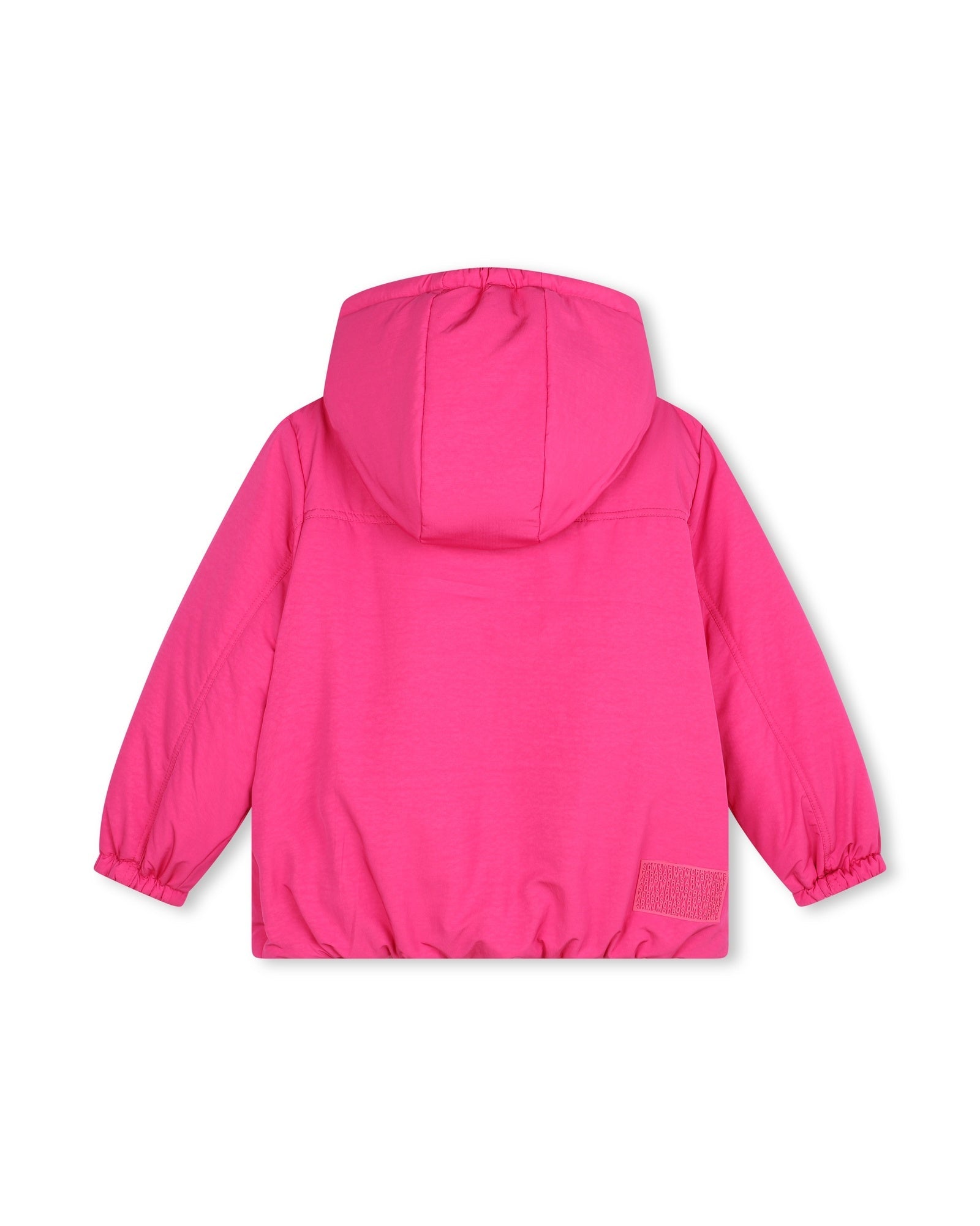 Reversible hooded jacket with monogram embossing - Dark Pink