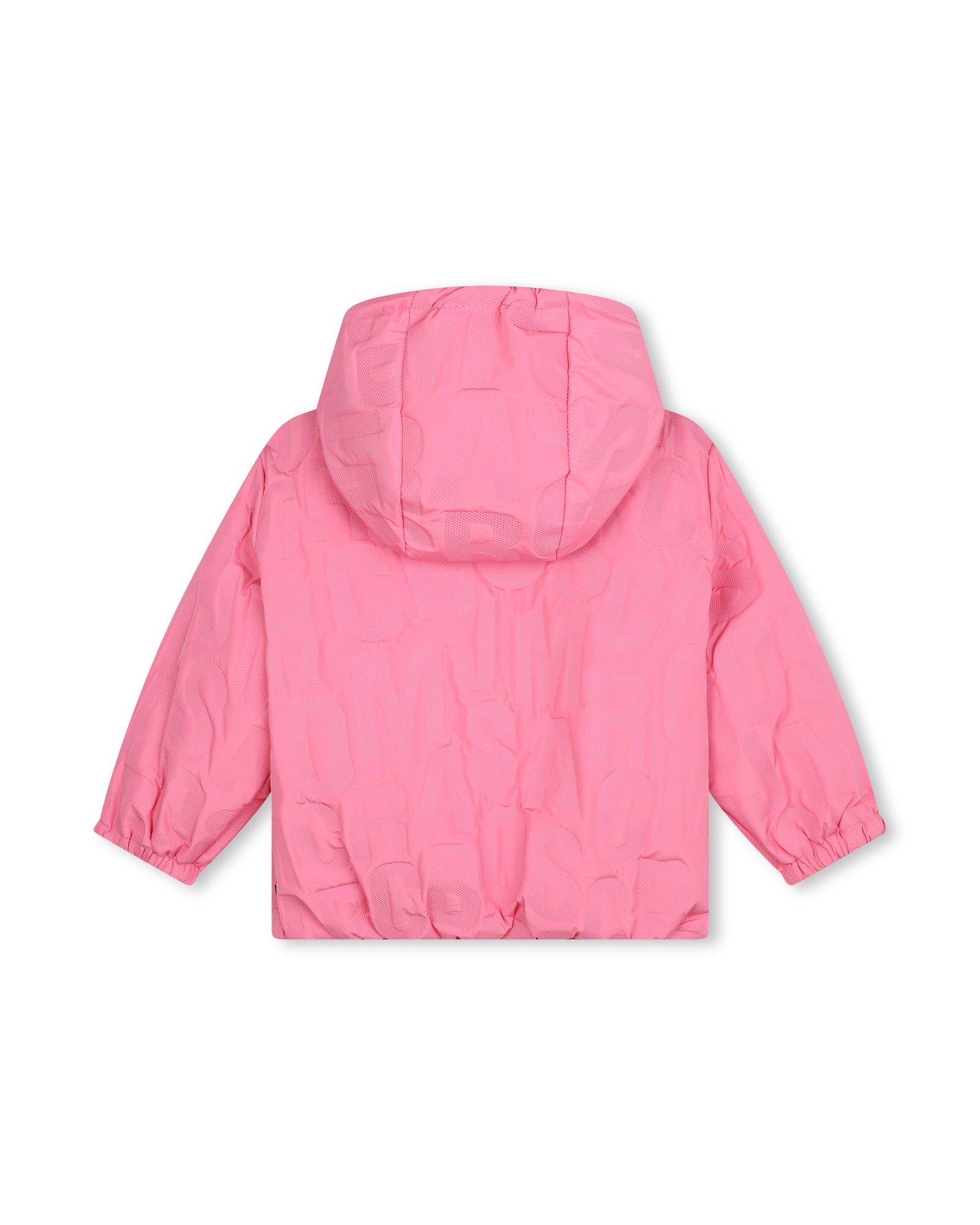 Reversible hooded jacket with monogram embossing - Dark Pink