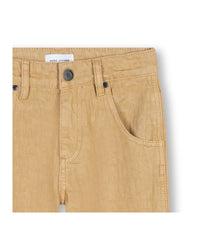 Cotton monogram print trousers - Biscuit