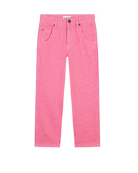 Pantalon à imprimé monogramme en coton - Dark Pink
