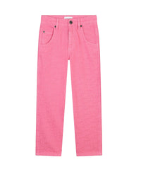 Pantalon à imprimé monogramme en coton - Dark Pink