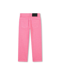 Pantalon à imprimé monogramme en coton - Dark Pink