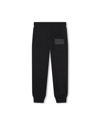 Pantalon de survêtement à illustrations carré en coton - Black