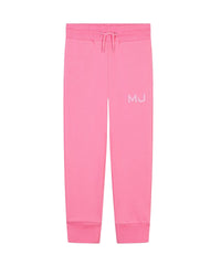 Pantalon de survêtement à illustrations carré en coton - Dark Pink