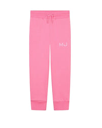 Pantalon de survêtement à illustrations carré en coton - Dark Pink