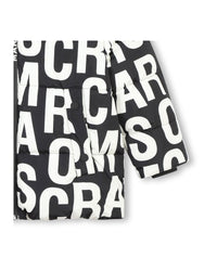 Monogram print hooded jacket - Black