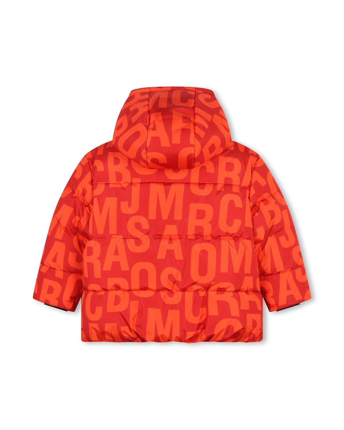 Doudoune à capuche à imprimé monogramme - Coquelicot